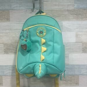 Line Friends Dino Brown Jungle Roller Luggage Backpack Trolley Green Yellow Kids